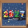 1117 Christmas Stickers Merry Christmas Decals White Snowflake Static Cling Santa Reindeer Snowman Window Decor
