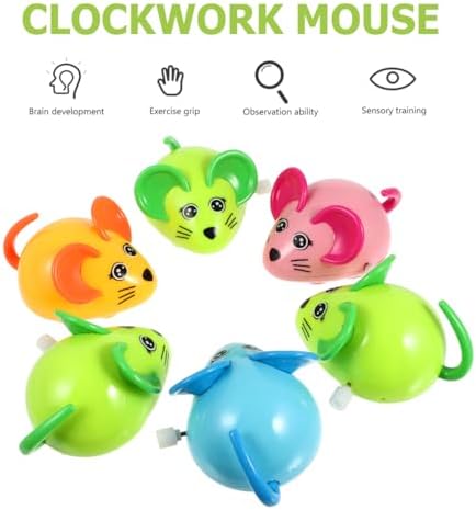 Garneck Wind-Up Toy Mouse - 8cm Fun Kids Birthday Party Toy & Cat Lover Gift for Pets