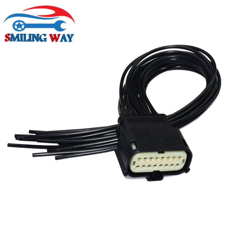 16 way Headlight Wiring Connector Pigtail Plug Harness For Jeep Grand Cherokee Xenon SRT HID LED DRL 2014 2015 2016 2017 2018