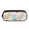Practical Pencil Case in PU Leather with Protective Firm Shape for Daily Study and Commuting