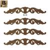European-Style Openwork Square Wood Carving: French Retro Flower Inlay for Decorative Cabinets, Doors, or Windows.