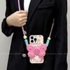 Zhao Ruth, the Same Pink Bow Back Clip Messenger Is Suitable for iPhone16promax Apple 15 Mobile Phone Case 14.
