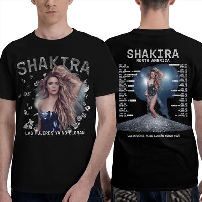 Leisure Shakira Albums LAS MUJERES Ya No Lloran  T Shirt Men Women's 100% Cotton  Tour 2025 Tees Shirt New Arrival Clothes
