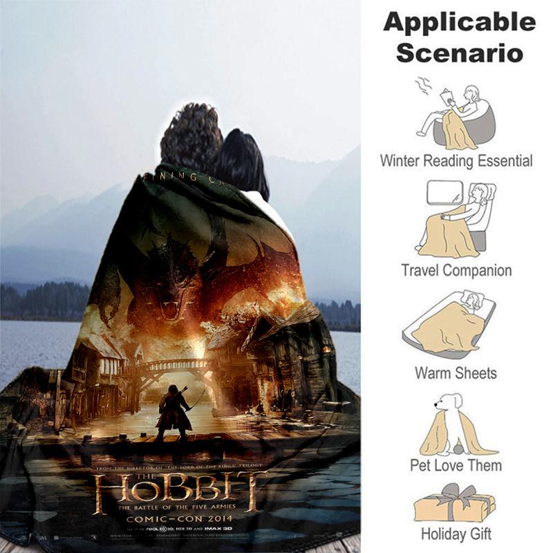 The Hobbit: The Battle of Five Armies Poster PrintPrint Blanket, Soft Blanket For Sofa Office Bed And Travelling Daughter Birthday Gift Esj3