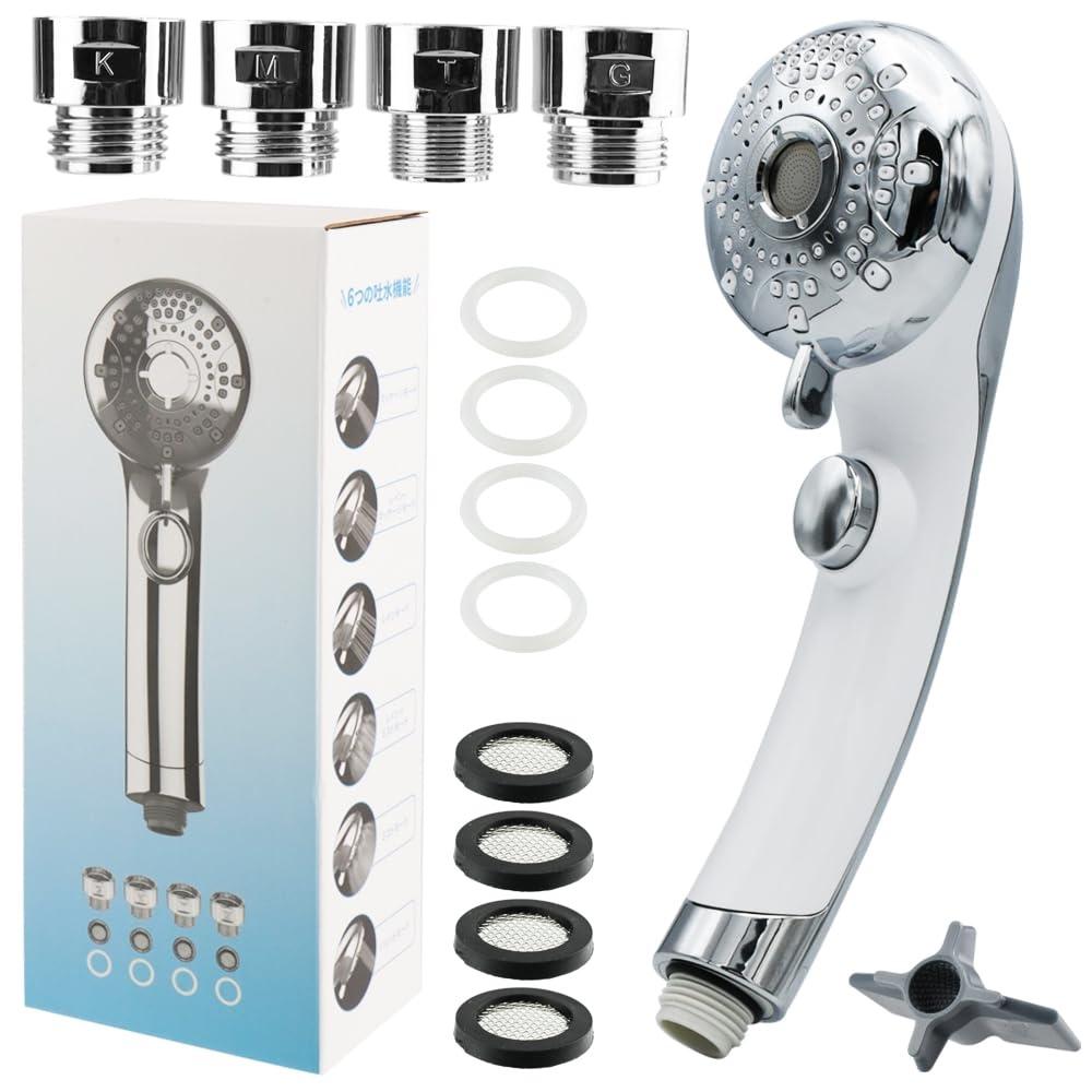 

Head Spa Shower Head, Micro Nano Bubble, 6 Mode Adjustment, Water Stop Button, Massage Mode, Mist Spray, Beauty, Beautiful Skin, Hair, Scalp Care, 4
