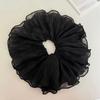 Hair Band Lace Mesh Cloth Flower Hair Tie Korean Style Headwear Women Scrunchies Wrinkle Hair Rope
