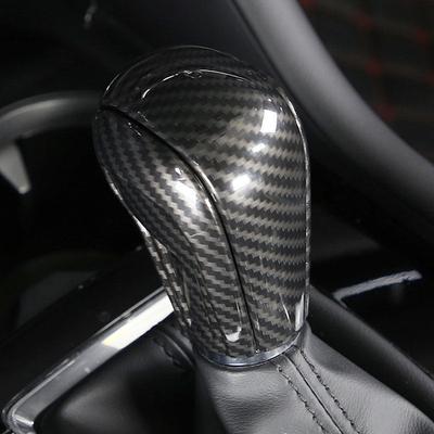 Auto Für Mazda 3 BP Axela CX-30 CX30 CX-50 - 3 Stück Zubehör Kohlefaser-Textur ABS Schalthebelkopf-Abdeckung Zierleiste