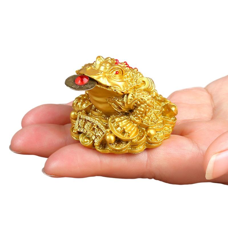 Golden Toad Ornament Three-legged Toad Home