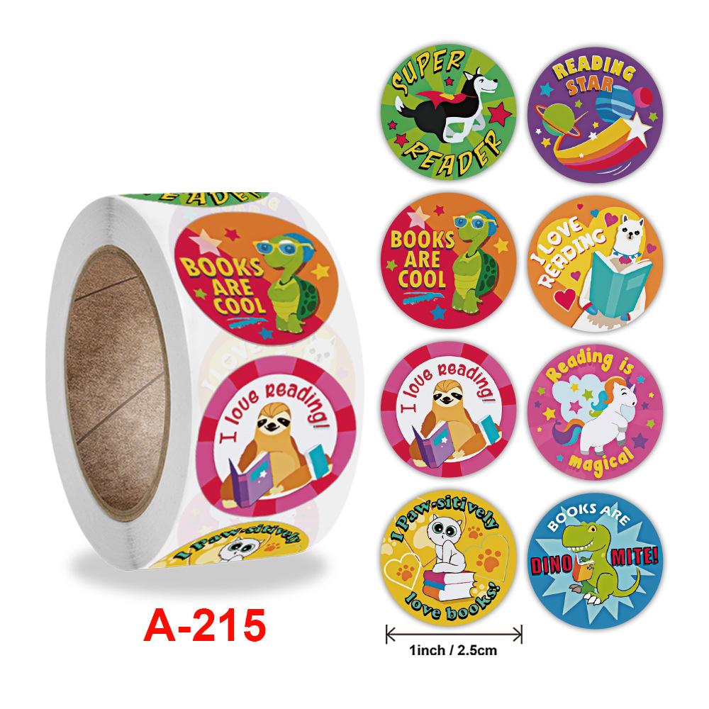 Stickers 500 Pcs/roll Teacher Rewards And Encourages Children Toys Cute Animal Stickers Sealing Stickers