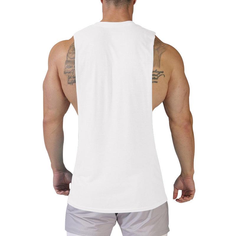 2023 European Men's Sleeveless Loose Fit Solid Color Casual Tank Top