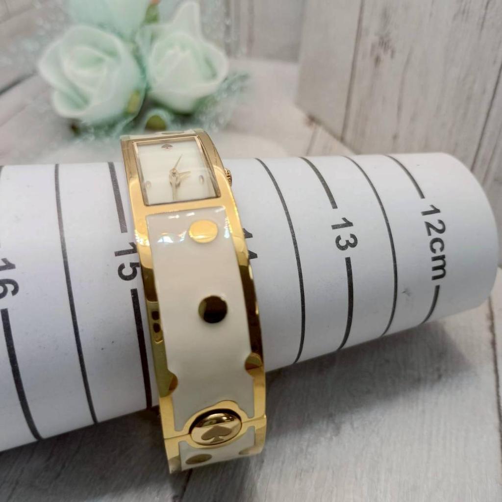 Used Working Item Kate Spade Bangle Type Wristwatch Dot Pattern Ladies