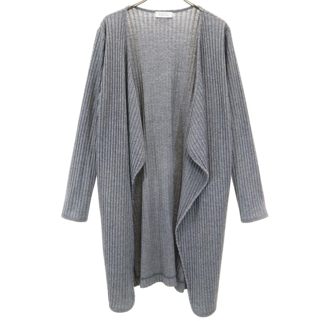 BARNEYS NEWYORK Long sleeve long knit cardigan gray Women Used