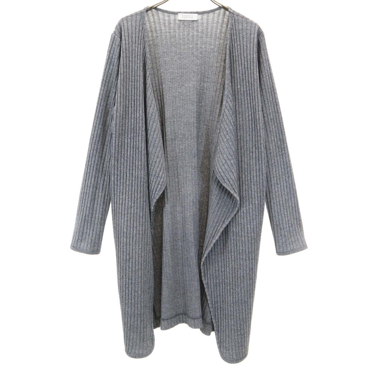 

BARNEYS NEWYORK Кардиган длинный вязаный с длинным рукавом серый Женский Б/у