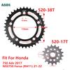 Motorcycle Front and Rear Sprockets Carburized Steel for Honda 750 Adv 2017 NSS750 Forza (RH11) 2021-2022 NSS 750 Gear Wheel