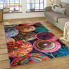 Tappeto Mandala Trama Floreale Colorata VIKAMA, Tappeto Antiscivolo per Soggiorno, Camera da Letto, Divano, Decorazione Casa, Zerbino