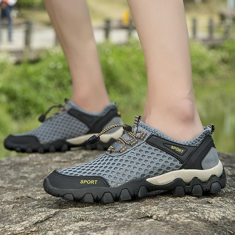 Fashion New Hiking Shoes Outdoor Men Shoes Summer Platform Mesh Shoes Non-Slip Lightweight Casual Shoe Wading Men Sneakers Tenis Hombres