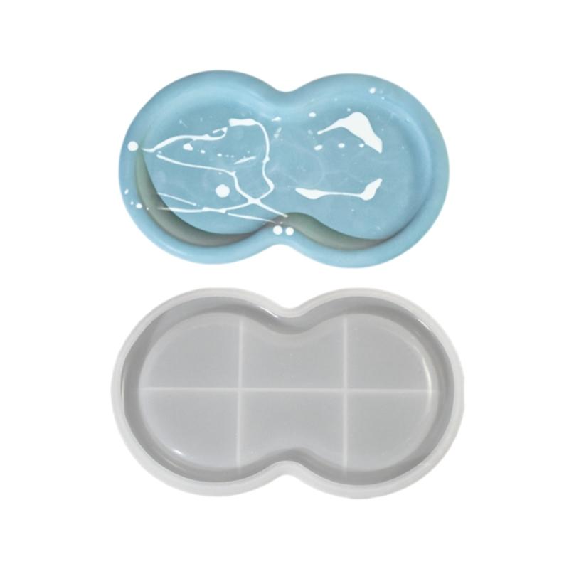 DIYs Tava Coaster Mold Mold din rasina epoxidica Farfurie ovala Farfurie Cupa Mat silicon Mold Artizanat Suport bijuterii Organizatori Mucegai