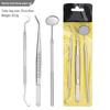 Stainless Steel Dental Tool Set - Mouth Mirror & Tartar Cleaning Care Tools
