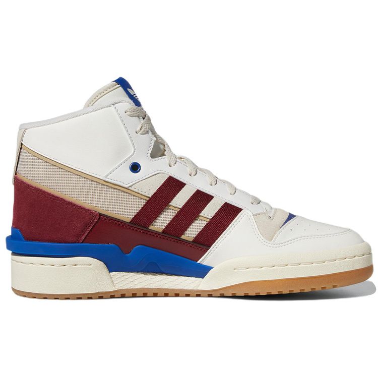 Adidas Originals Forum Exhibit Mid 2 Leather Comfortable Mid-Top Sneakers Unisex Sneakers White Red Blue GX4120