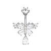 Butterfly Navel Ring For Women Girls Exquisite Zircon  Belly Button Rings Sexy Belly Piercing Body Jewelry Gifts