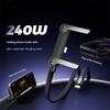 with Built-in Phone Stand Fast Charging Cord 240w Sideways Phone Charger  for Smartphones Tablets