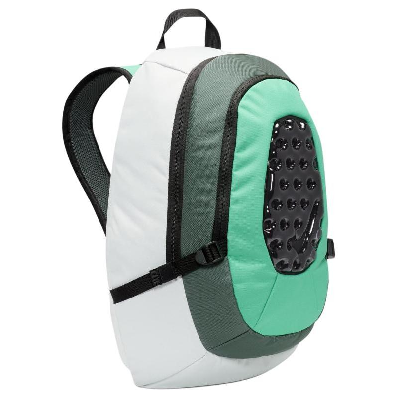Nike Polyester With Nylon Backpack Unisex Light Silver & Vintage Green & Summit White Casual