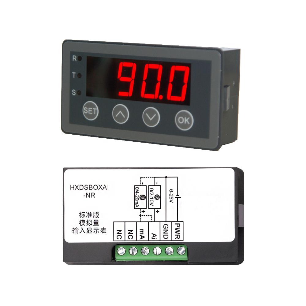 

Digital Display Meter 0-10V 0-20mA 2-10V 4-20mA 6-25V 0-40mA 8-25V 0-50mA Analog Signal Input Panel Meter Standard/RS485/Relay