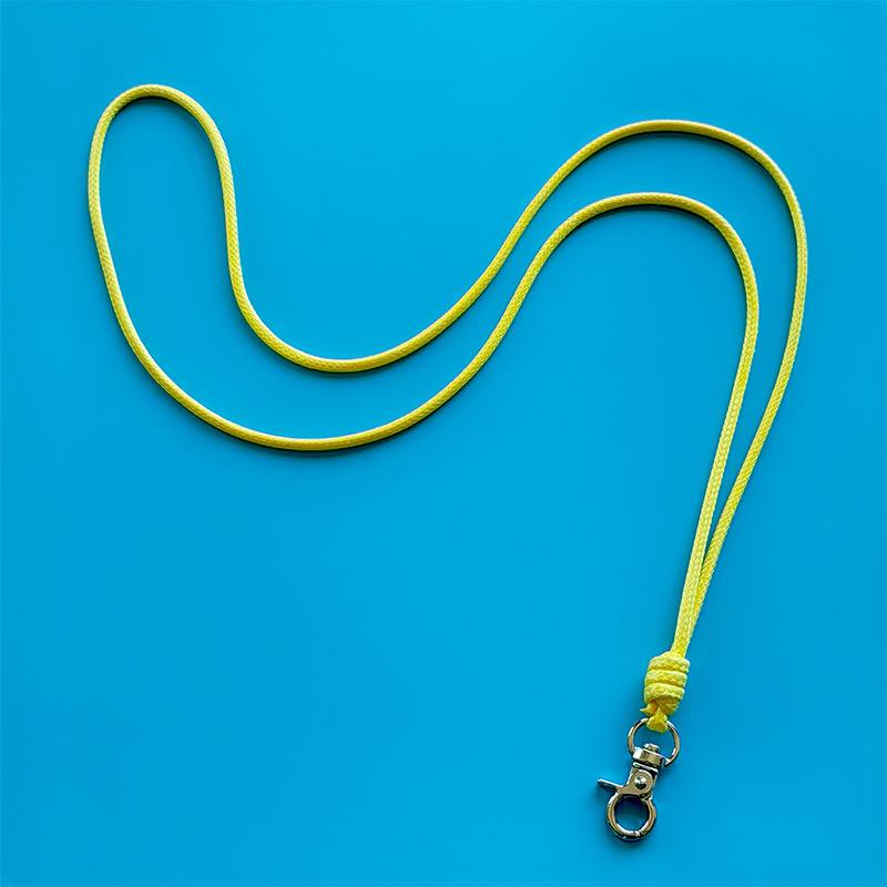 Solid Color Mobile Phone Lanyard Wax Line Long Multi-Color Anti-Lost Rope Versatile Glasses Clip Change Bag Necklace Lanyard