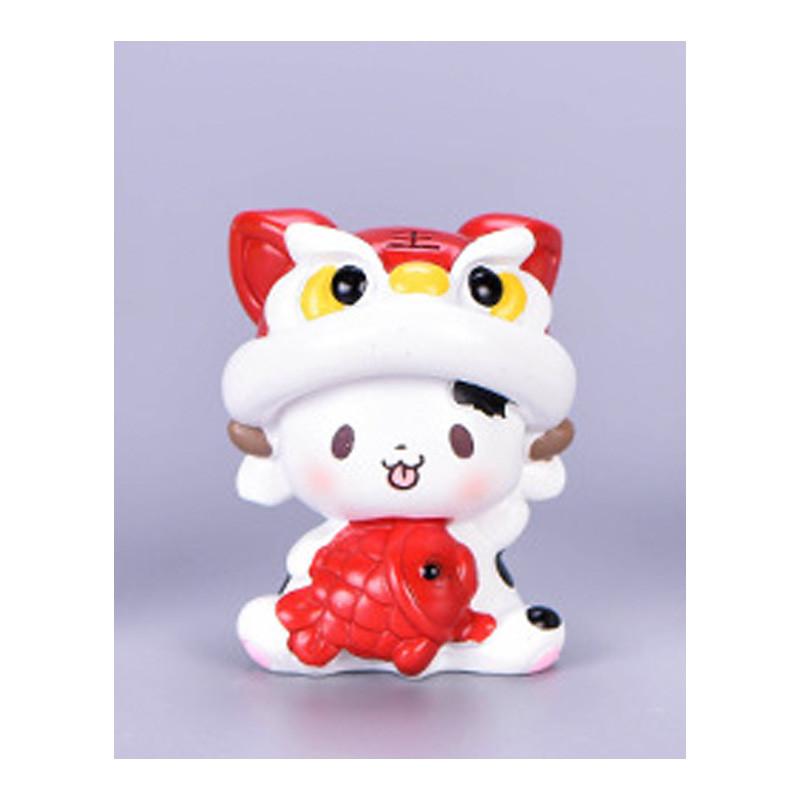 Adorable Cartoon Cow Resin Figurine For Diy Fairy Gardens And Terrariums