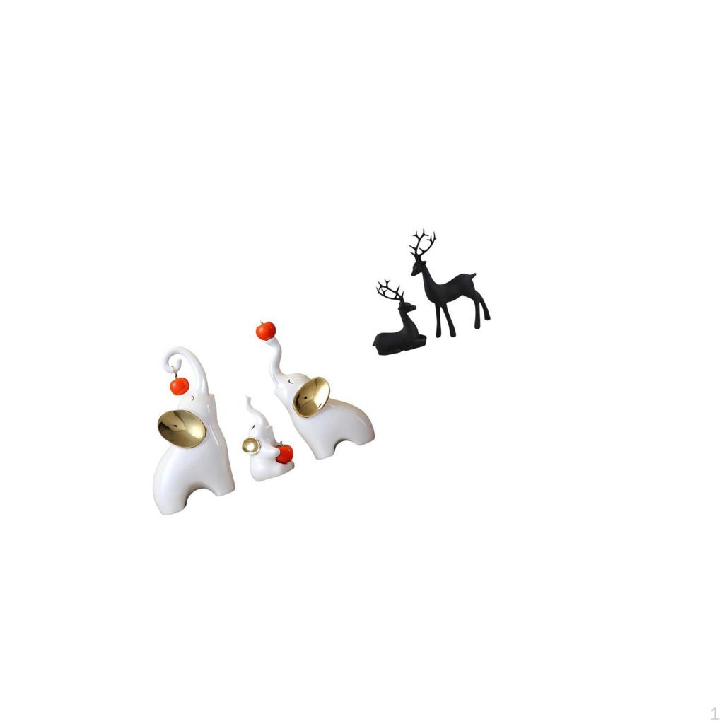 And Deer Family Sculptures Set Animal Figurines for Desk Living Room Bedroom Study Tabletop