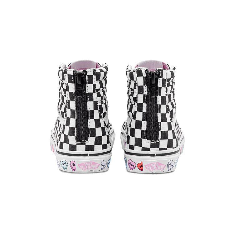Vans Sk8 Canvas High Top Skate Shoes Kids Sneakers Black White VN0A4BUXABY