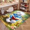 Blue Smurfs Print Rug, Washable Floor Carpet, For Entryway Dorm Laundry Room Office Study, Home Decor Birthday Christmas Gift