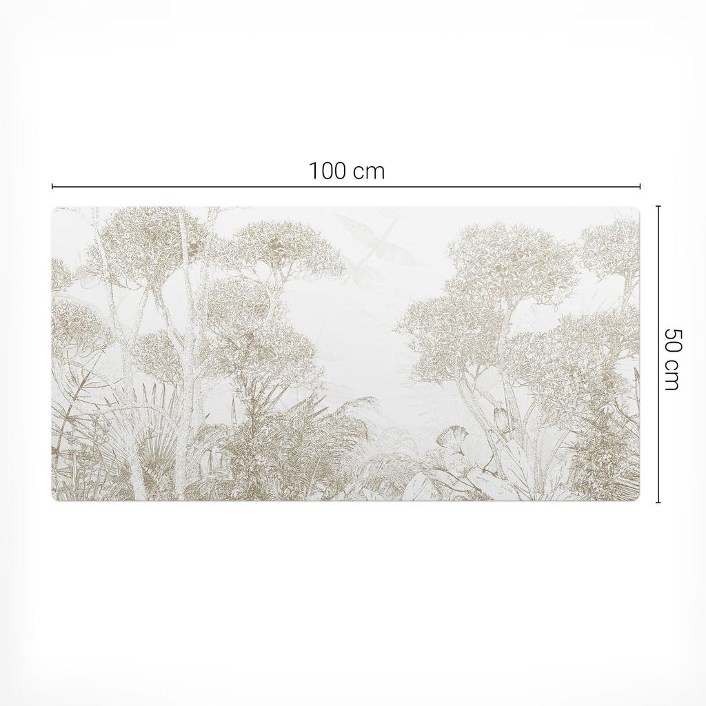 Gaming Mousepad with Tropical Trees Graphic for Desk 100x50 Cm