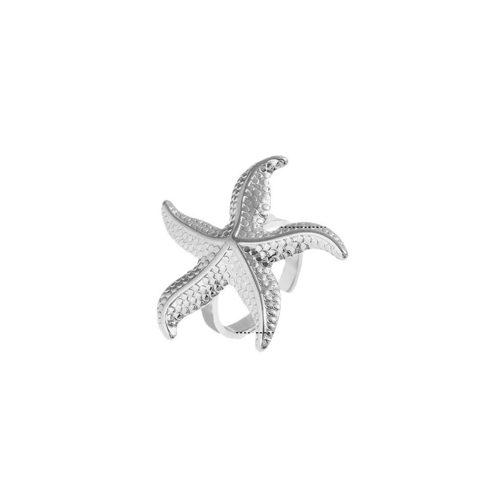 18K Gold Stainless Steel Starfish Ring: Ocean-Inspired, Multifunctional, Exaggerated Design