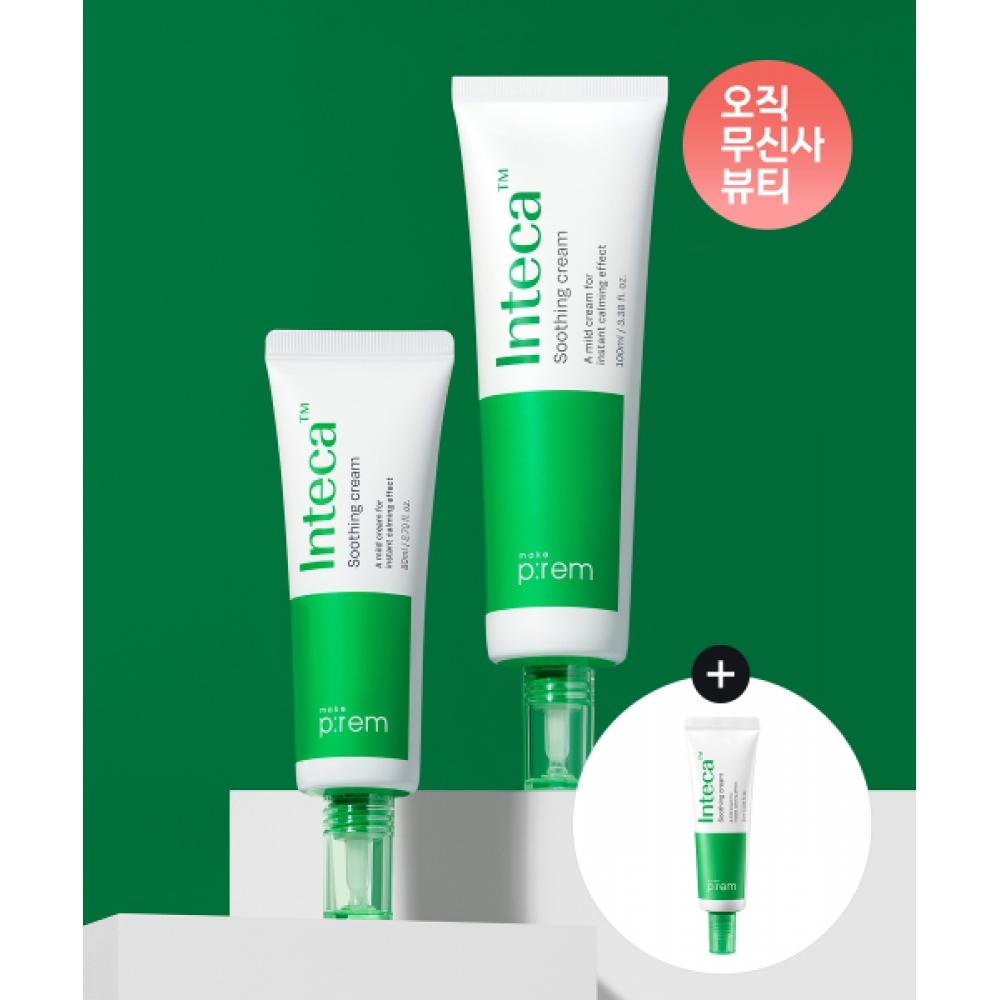 

Makeprem [musinsa Exclusive Large Volume] Inteca Soothing Cream 80ml+100ml Total 180ml none