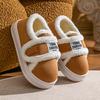 2025 New Cotton Slippers Winter Indoor Home Bag Heel Non-slip Warm Plush Cotton Shoes