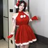 Santa Claus Cosplay Christmas Outfit Gold Velvet Christmas Perform Costume  Nightclub Bar