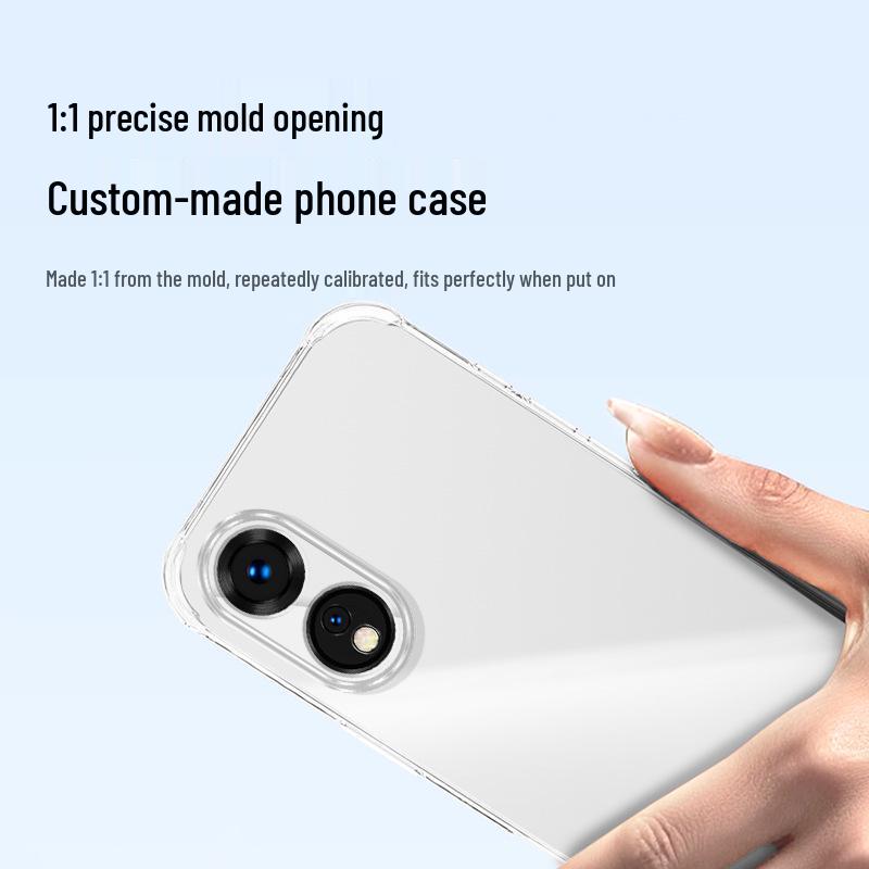 OPPO A58 Transparent Anti-Drop TPU Airbag Phone Case