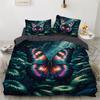Butterfly Colorful Bedding Set Cartoon Comforter Sets Queen King Twin Full Size Duvet Cover Set Kids Girls White Bed Linen