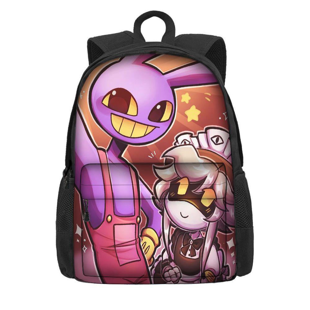 Mochila Escolar O Incrível Circo Digital Para Meninos E Meninas Respirável E Durável 3º-4º Ano Estilo Moderno E Descolado Material Poliéster