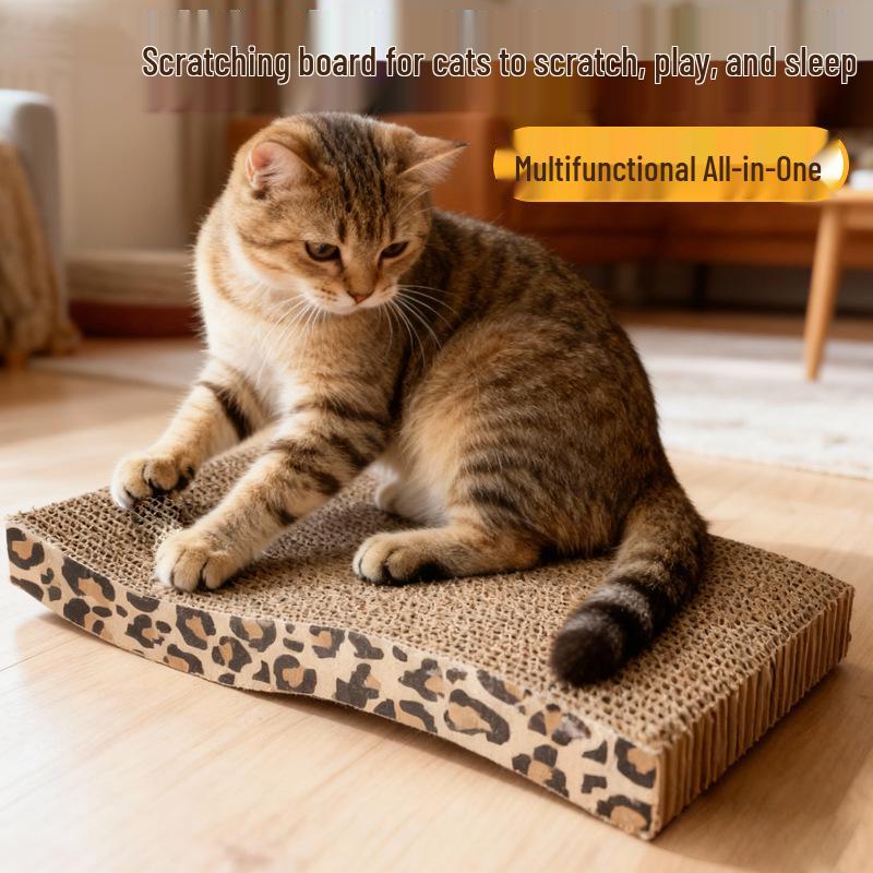 S-förmiges verschleißfestes Kratzbrett für Katzen - Spielzeug aus Wellpappe zum Klettern, Ausruhen und zur Selbstunterhaltung