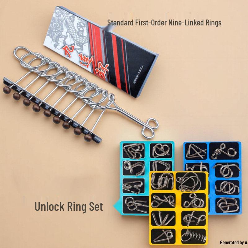 Children's 8-Piece Metal Puzzle Set: Educational Disentanglement Toy