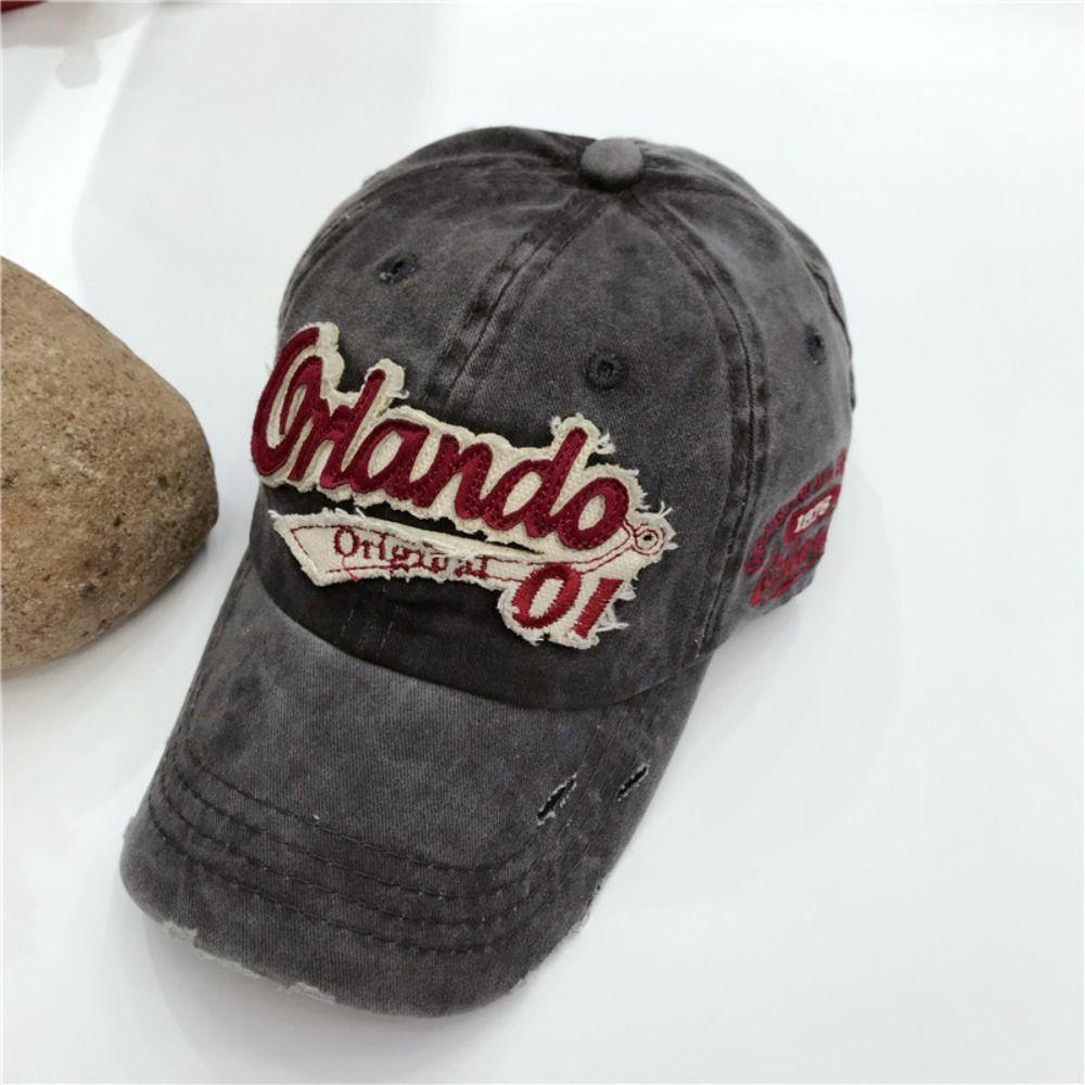 Distressed Finish Dad Hat Cotton Washed Cotton Cap Casual Frayed Brim Hat  for Men Women