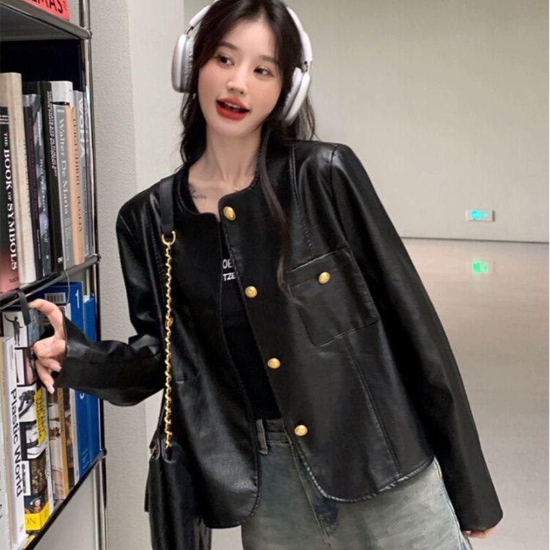 Trendy Loose PU Jacket for Women, Spring Autumn Street Style Coat, Fashionable Oversized Clothes