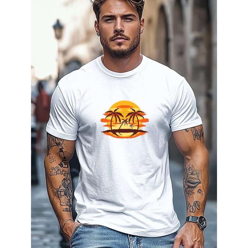 Plus-size unisex's T-shirt, Simple and Clean, Comfortable and Versatile, unisex's Summer Casual Crew Neck Short-sleeve T-shirt with Pattern