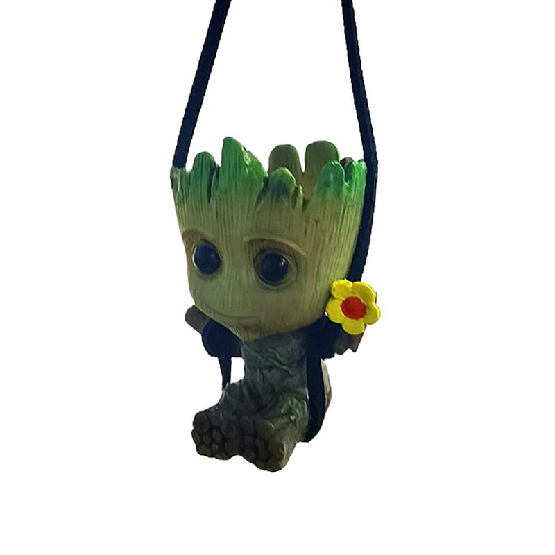 Car Pendant Groots Rearview Mirrors Charms Hanging Resin Ornament Car Perfume Accessories Gifts Auto Interior