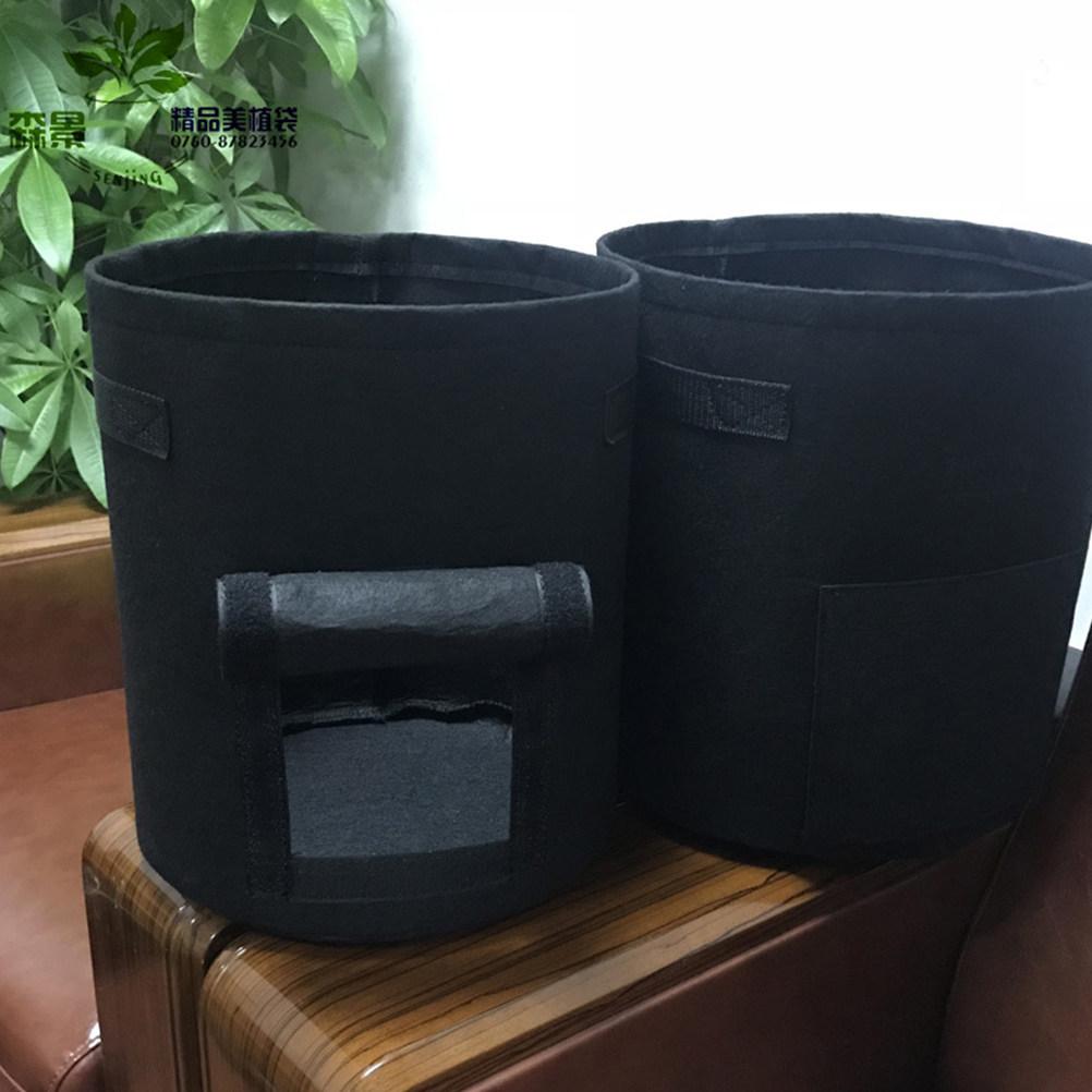 Potato Grow Bag Thick Non-Woven Fabric Large Black Breathable Plant Growth Bag with Access Flap for Potatoes Carrots Onions