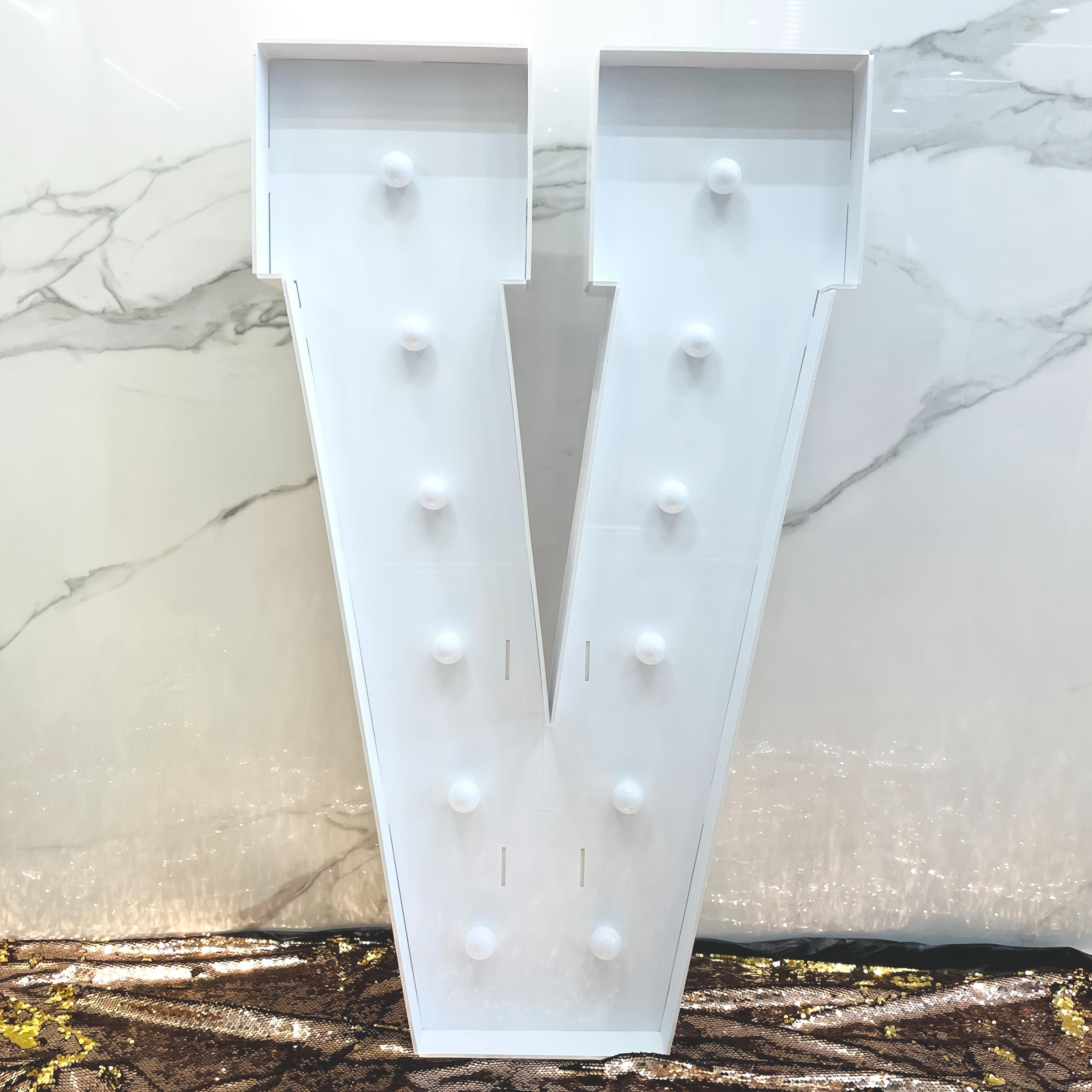 

1 шт. 120 см DIY светодиодная буква с белым светом 3D KT Board украшение для вечеринки Подходит для детского душа, дней рождения, юбилеев, подарков своими руками V