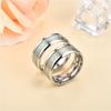 1pc Men's Stainless Steel Glow-in-the-dark Ring, Stave Piano Music Symbol Luminous Ring