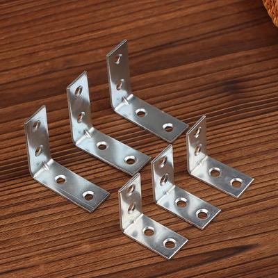 Strong L-Shaped Metal Corner Brackets - 20pcs for Shelves, Drawers, Right Angle Fixing